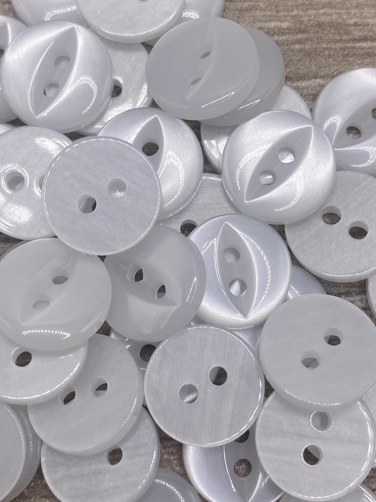 KnitForLess 100Pcs 11mm Fisheye Buttons Polyester Baby Cardigans Knitting Sewing