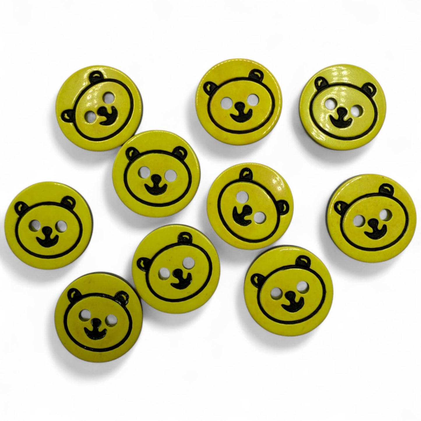 13mm Teddy Bear Buttons Cute Plastic for Baby Knitting Sewing Crafts Pack of 10