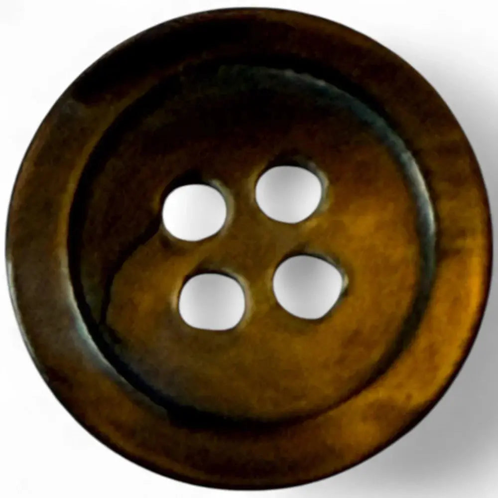 Brown four-hole button.