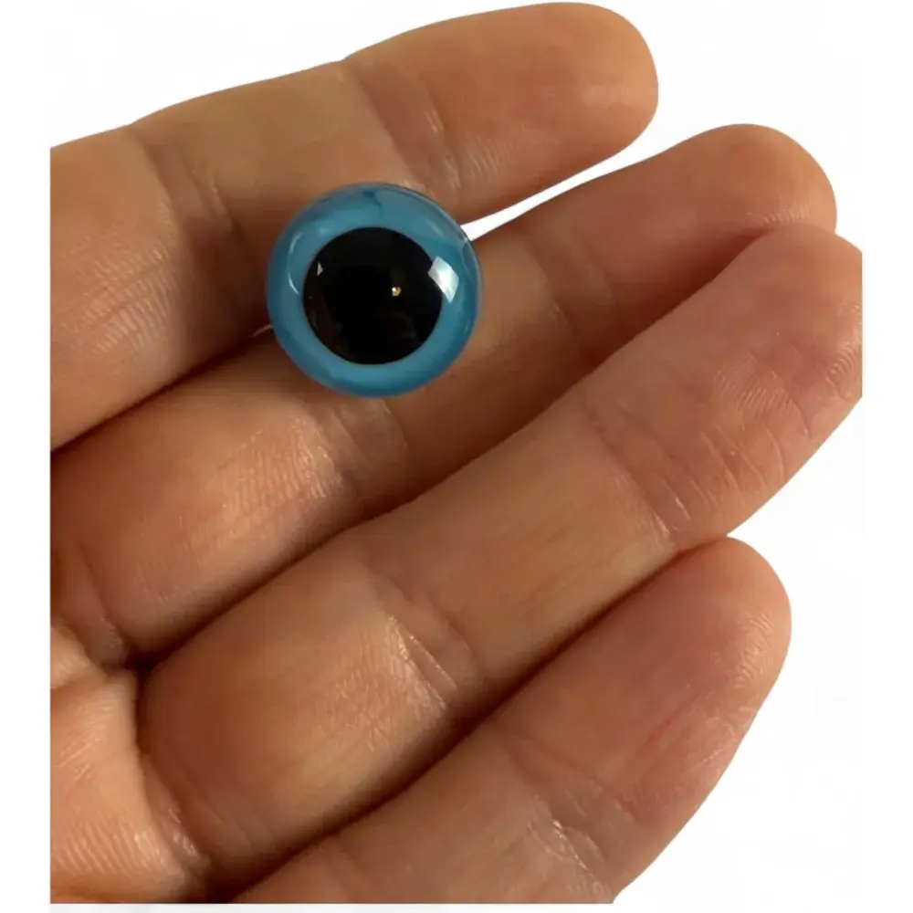 Blue and black doll eye.