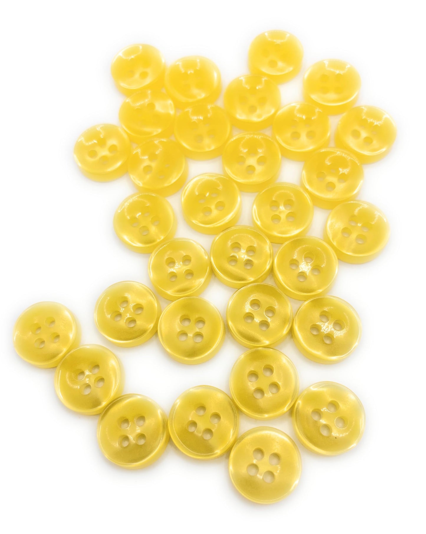 KnitForLess Yellow 11mm Buttons 4 Hole Baby Cardigans Shirt Knitting Sewing Plastic
