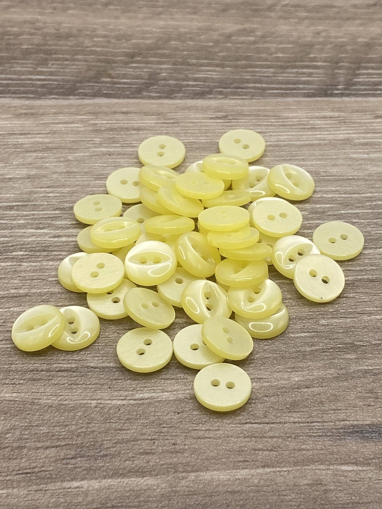 Fisheye Buttons 3 Sizes 2 Hole Baby Knitting Pack of 10 (03 Yellow 16.5mm)