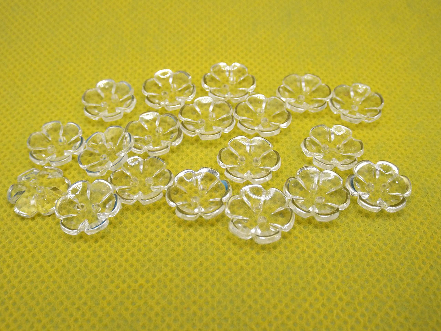 KnitForLess 13mm Buttons Clear Transparent Rose Flower Baby Cute Cardigans Knitting Crafts