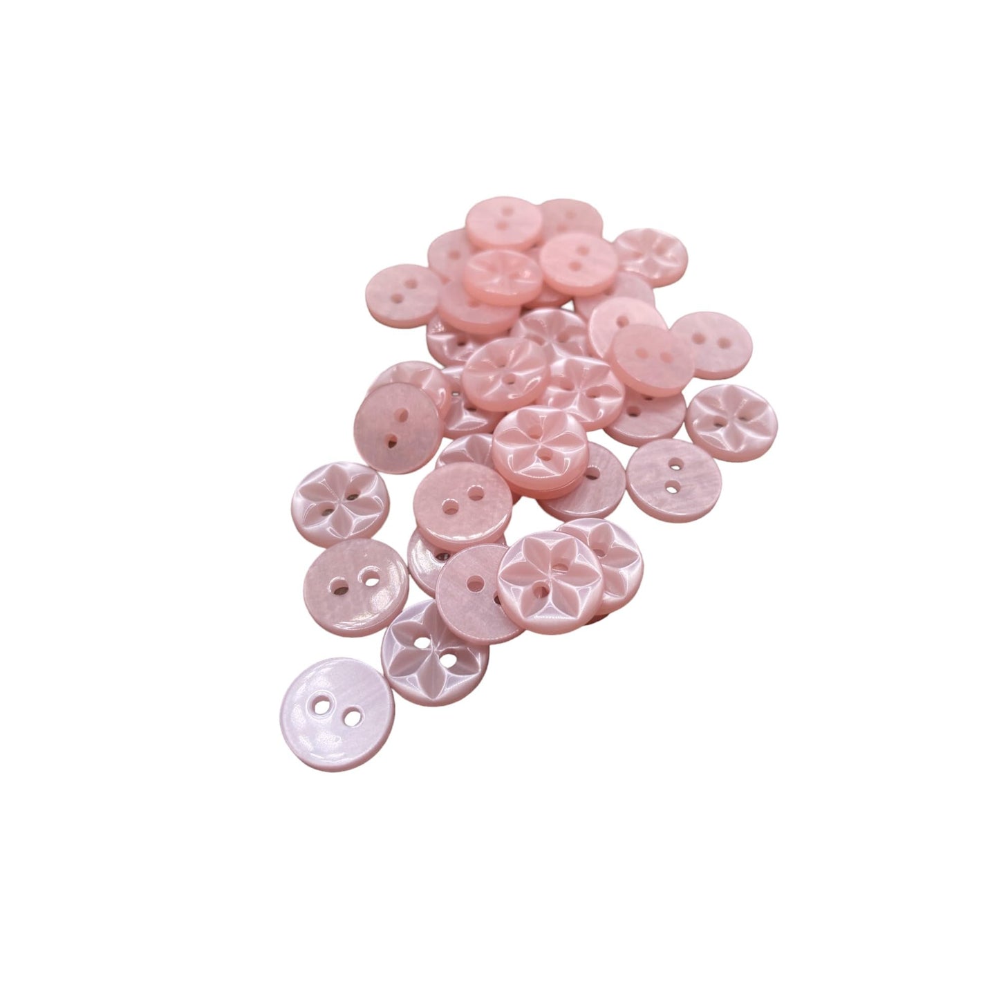 KnitForLess Star Flower Buttons 3 Sizes Pack of 10 Great for Handmade Knitting Baby Cardigan 05 Pink / 16.5mm
