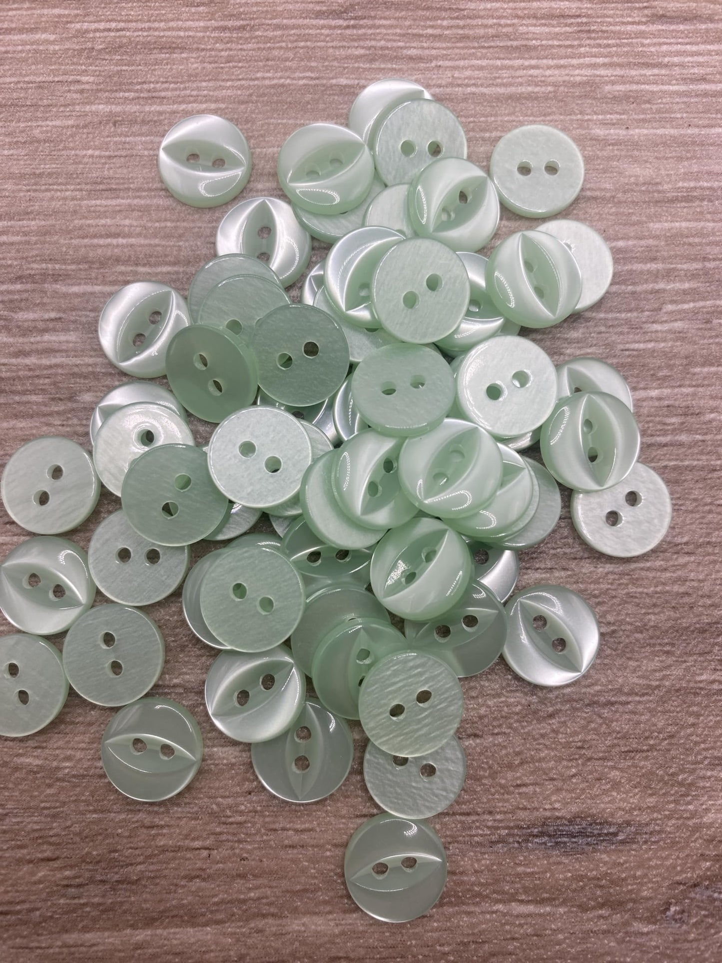 KnitForLess 100Pcs 11mm Fisheye Buttons Polyester Baby Cardigans Knitting Sewing