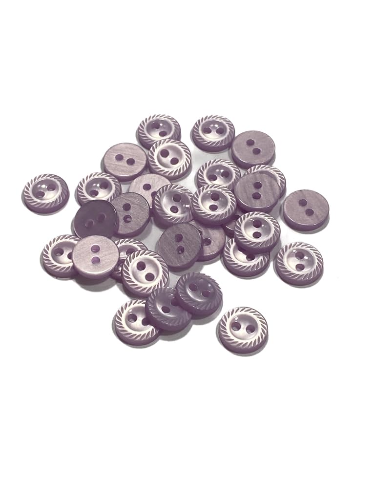 KnitForLess 10Pcs 11mm Milled Edge Buttons Baby Cardigans 2 Hole Handmade Knitting 8 Colours