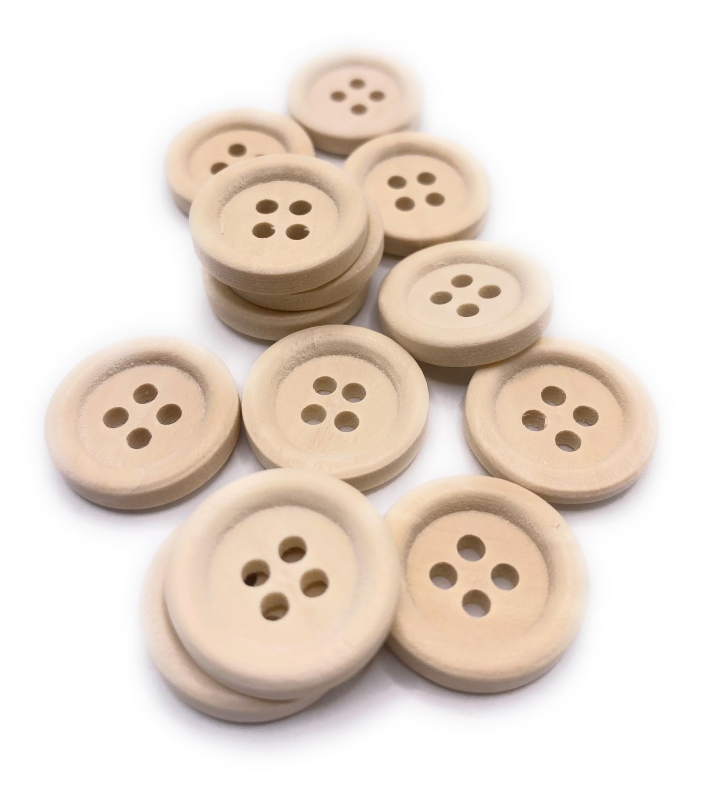 KnitForLess 18mm Natural Wooden Buttons 4 Hole Sewing Knitting Crafts Scarpbooking (20)