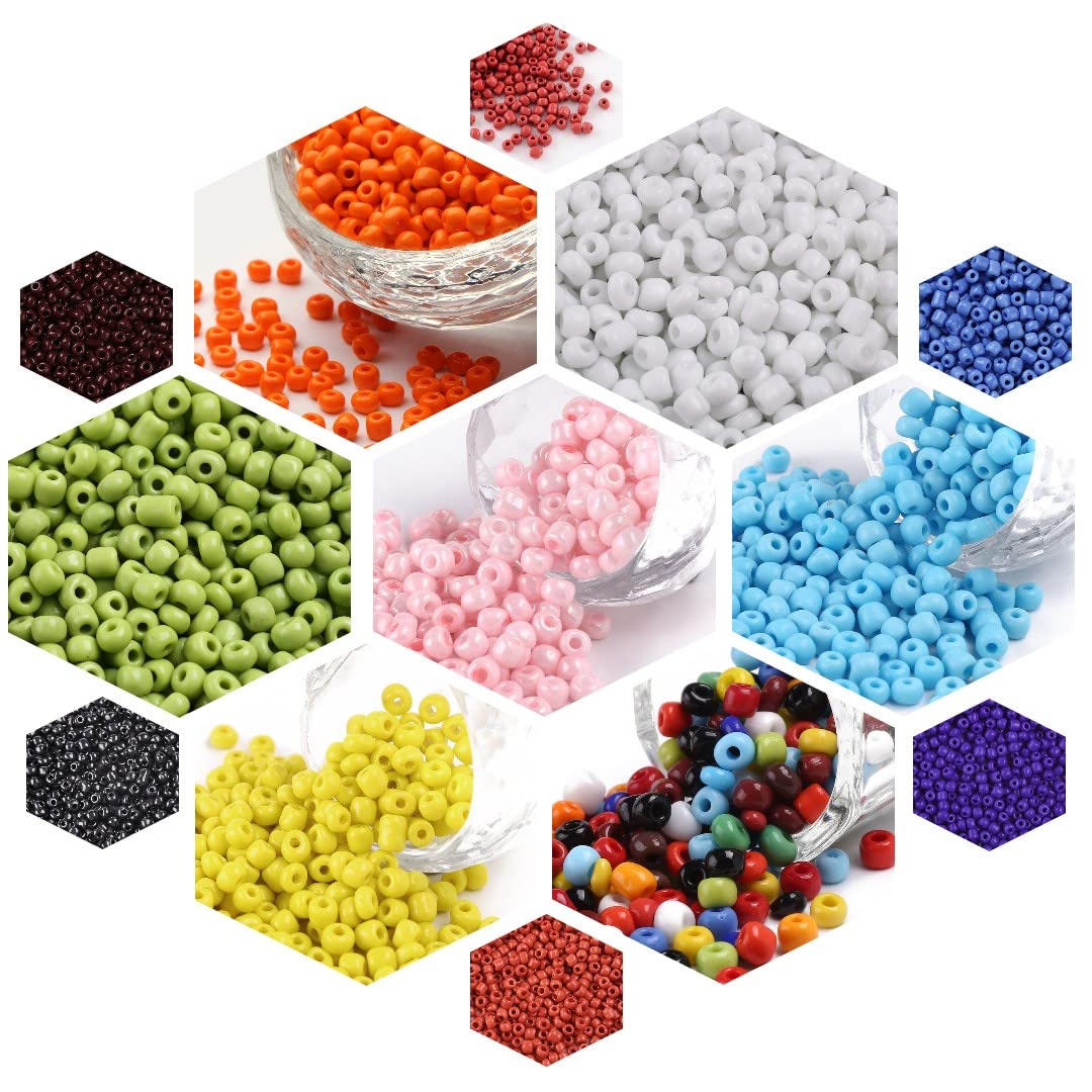 KnitForLess 6/0 100g 4mm Mixed Glass Seed Beads Opaque Many Colours Crafts Bracelet Necklace Earring Jewelry Making DIY