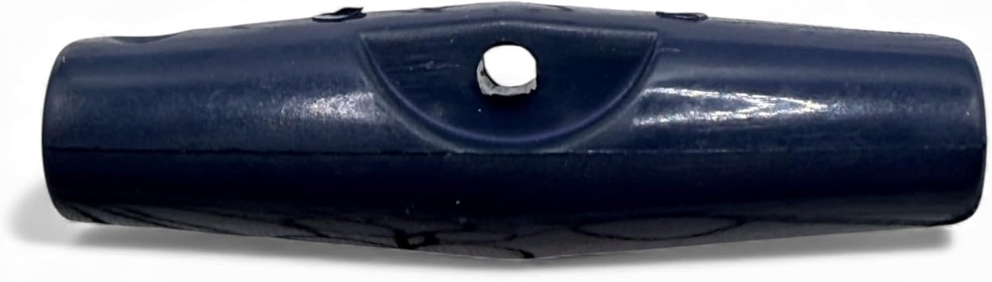 Navy Toggle Button, 37mm, Plastic, One Hole, Pack of 6