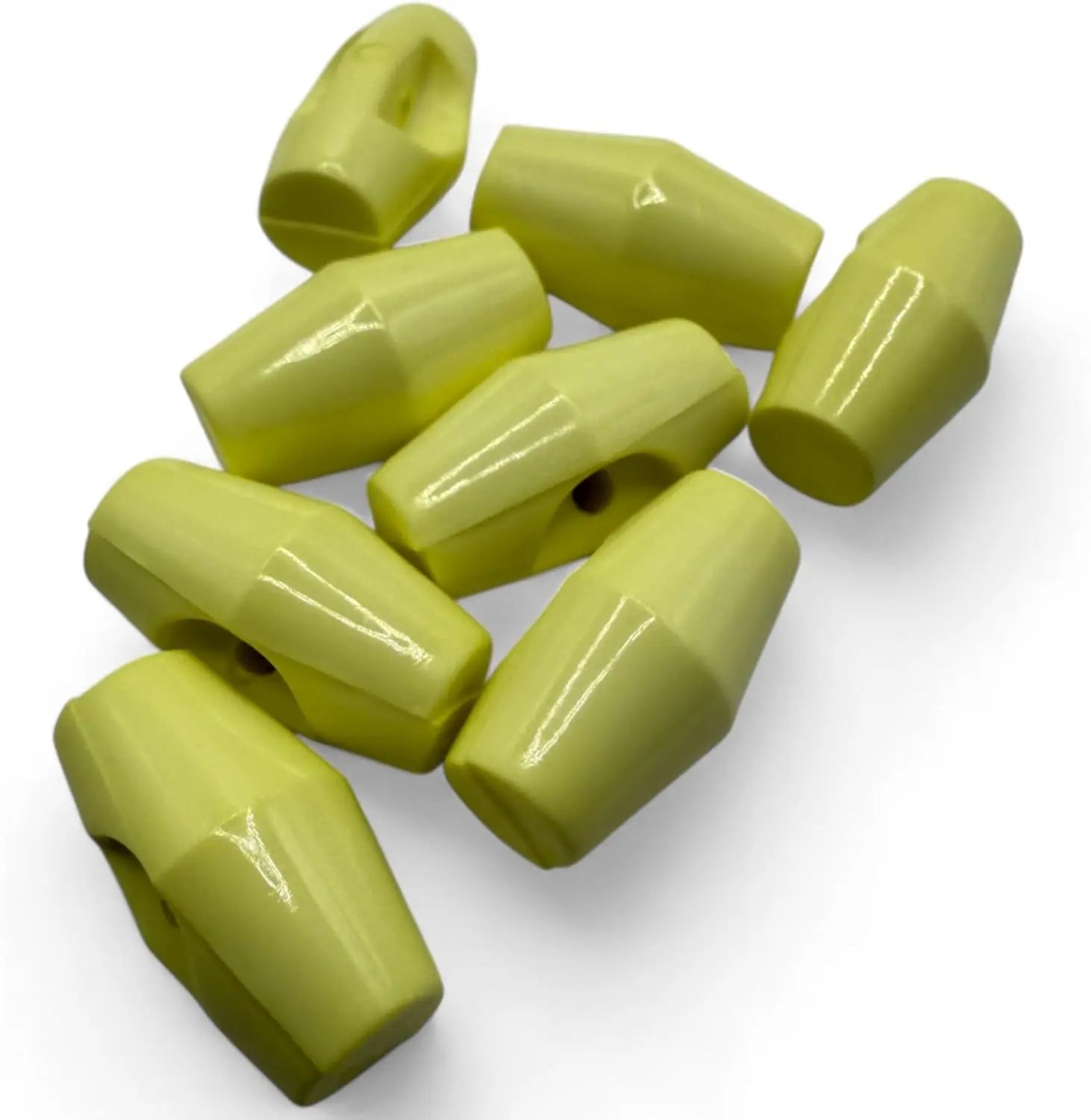 Baby Toggle Buttons, Plastic Duffle Fasteners, 19mm, Lemon, 6-Pack