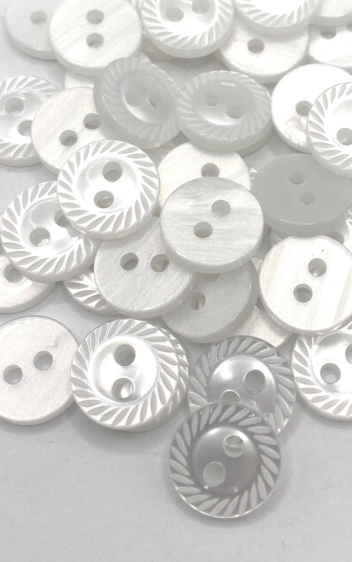 KnitForLess 10Pcs 11mm Milled Edge Buttons Baby Cardigans 2 Hole Handmade Knitting 8 Colours