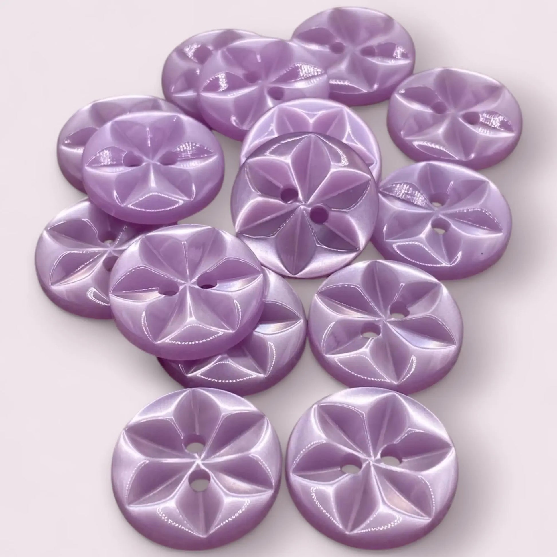 Star Sewing Buttons, 11mm 14mm 16mm, 11 Colours, Pack of 12, Classic British Style (01 White, 11mm)