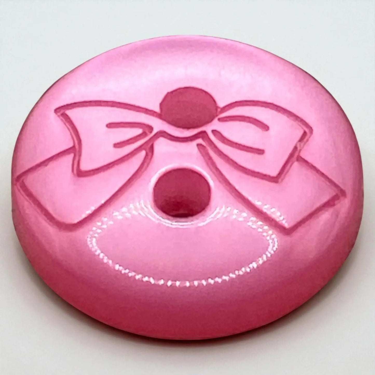 Baby Buttons with Bow Design, 11mm, 2-Hole, Pack of 12, 10 Colours Available (Baby Blue)