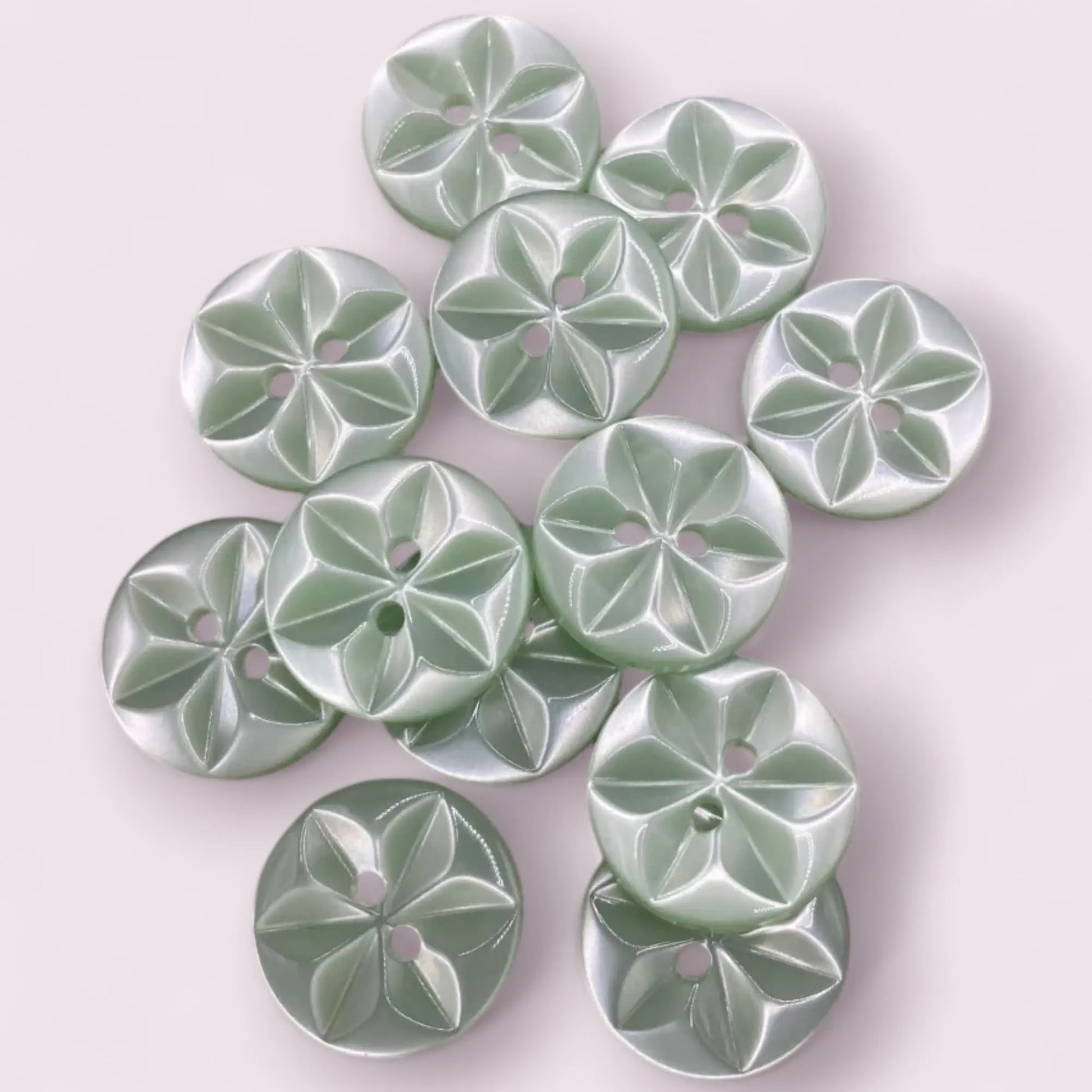 Star Sewing Buttons, 11mm 14mm 16mm, 11 Colours, Pack of 12, Classic British Style (01 White, 11mm)