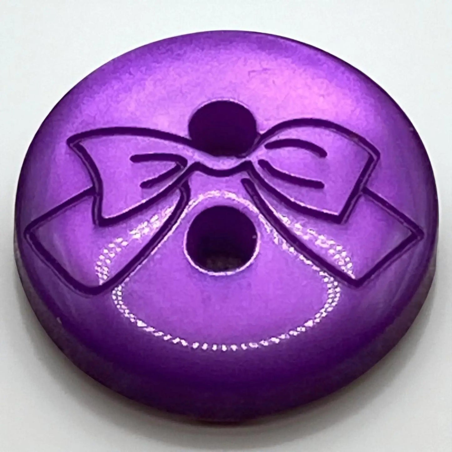 Baby Buttons with Bow Design, 11mm, 2-Hole, Pack of 12, 10 Colours Available (Baby Blue)