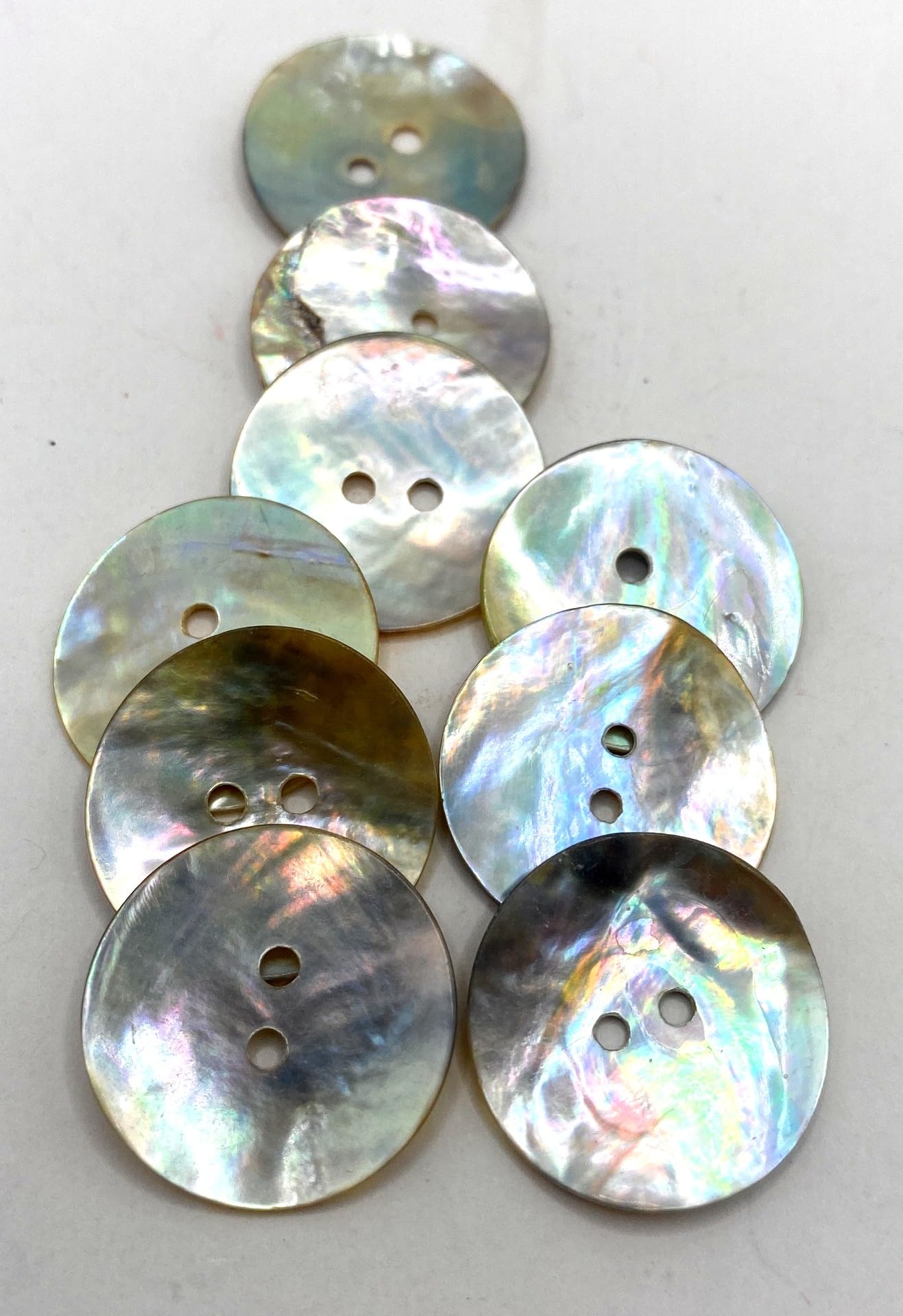 KnitForLess 120Pcs Box Set Mother of Pearl Shell Buttons 2 Hole Knitting Crafts Scrapbook