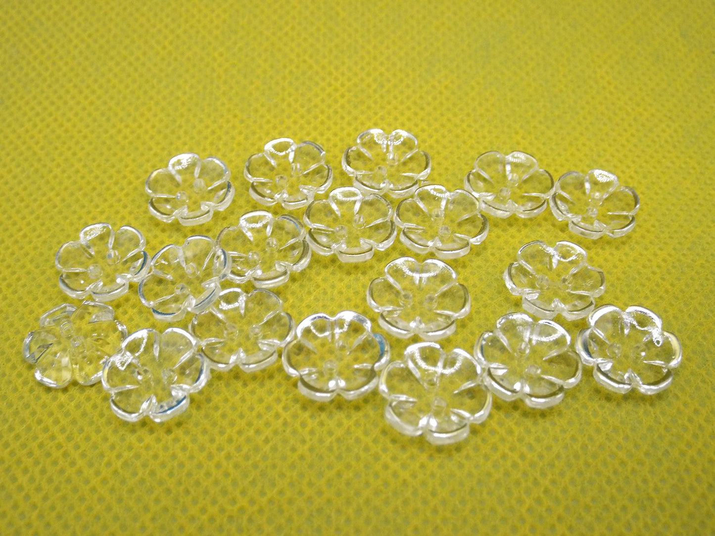 KnitForLess 13mm Buttons Clear Transparent Rose Flower Baby Cute Cardigans Knitting Crafts