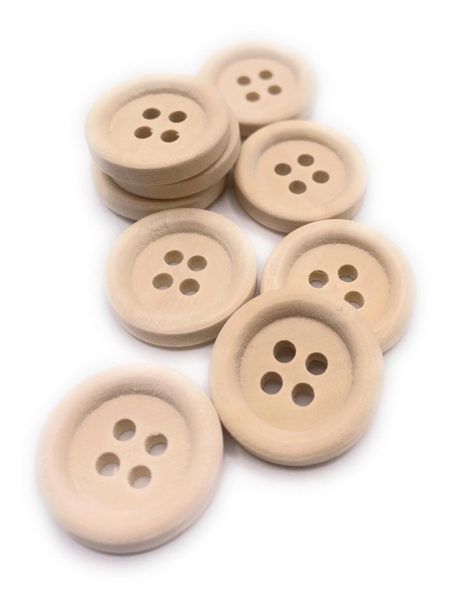 KnitForLess 18mm Natural Wooden Buttons 4 Hole Sewing Knitting Crafts Scarpbooking (20)