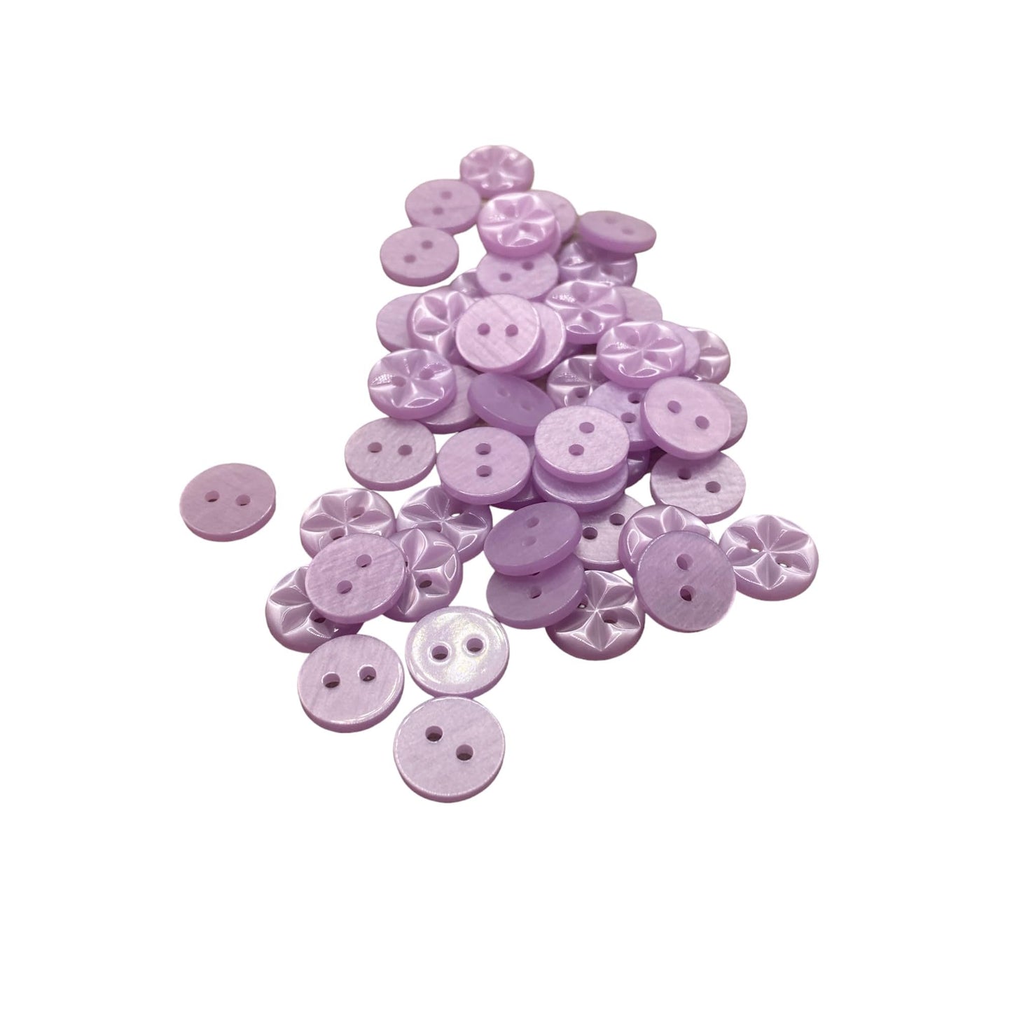 KnitForLess Star Flower Buttons 3 Sizes Pack of 10 Great for Handmade Knitting Baby Cardigan 15 Lilic / 11mm