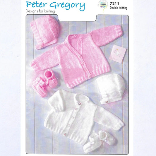 Vintage Peter Gergory Double Knitting Pattern 7211 Digital Download KnitForLess