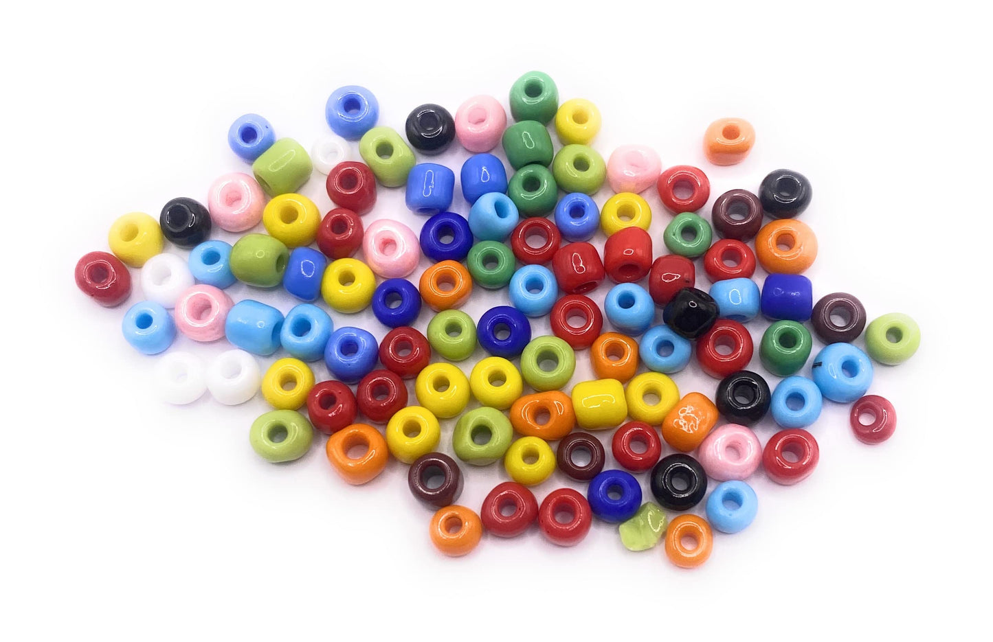 KnitForLess 6/0 100g 4mm Mixed Glass Seed Beads Opaque Many Colours Crafts Bracelet Necklace Earring Jewelry Making DIY