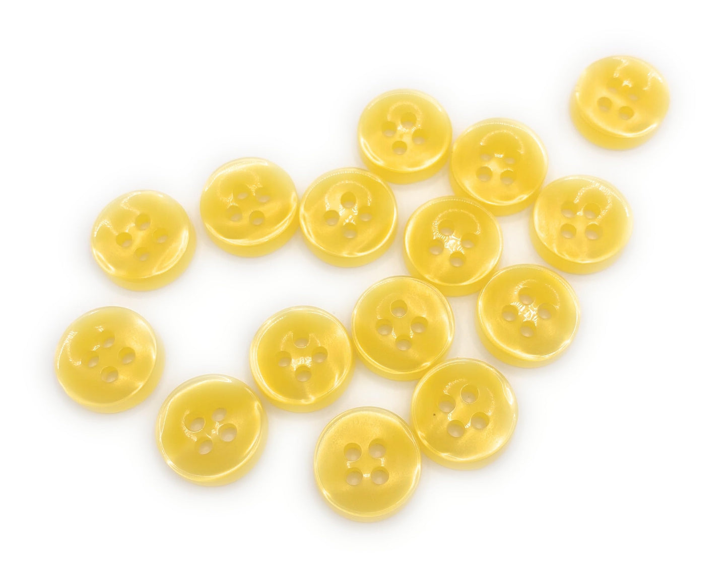 KnitForLess Yellow 11mm Buttons 4 Hole Baby Cardigans Shirt Knitting Sewing Plastic
