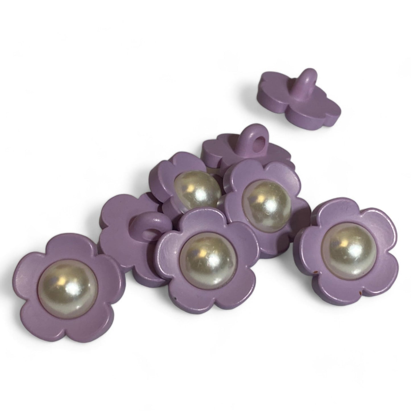 KnitForLess Plastic Flower Buttons 15mm Pack of 10 3 Colours Cardigans Sewing Knitting