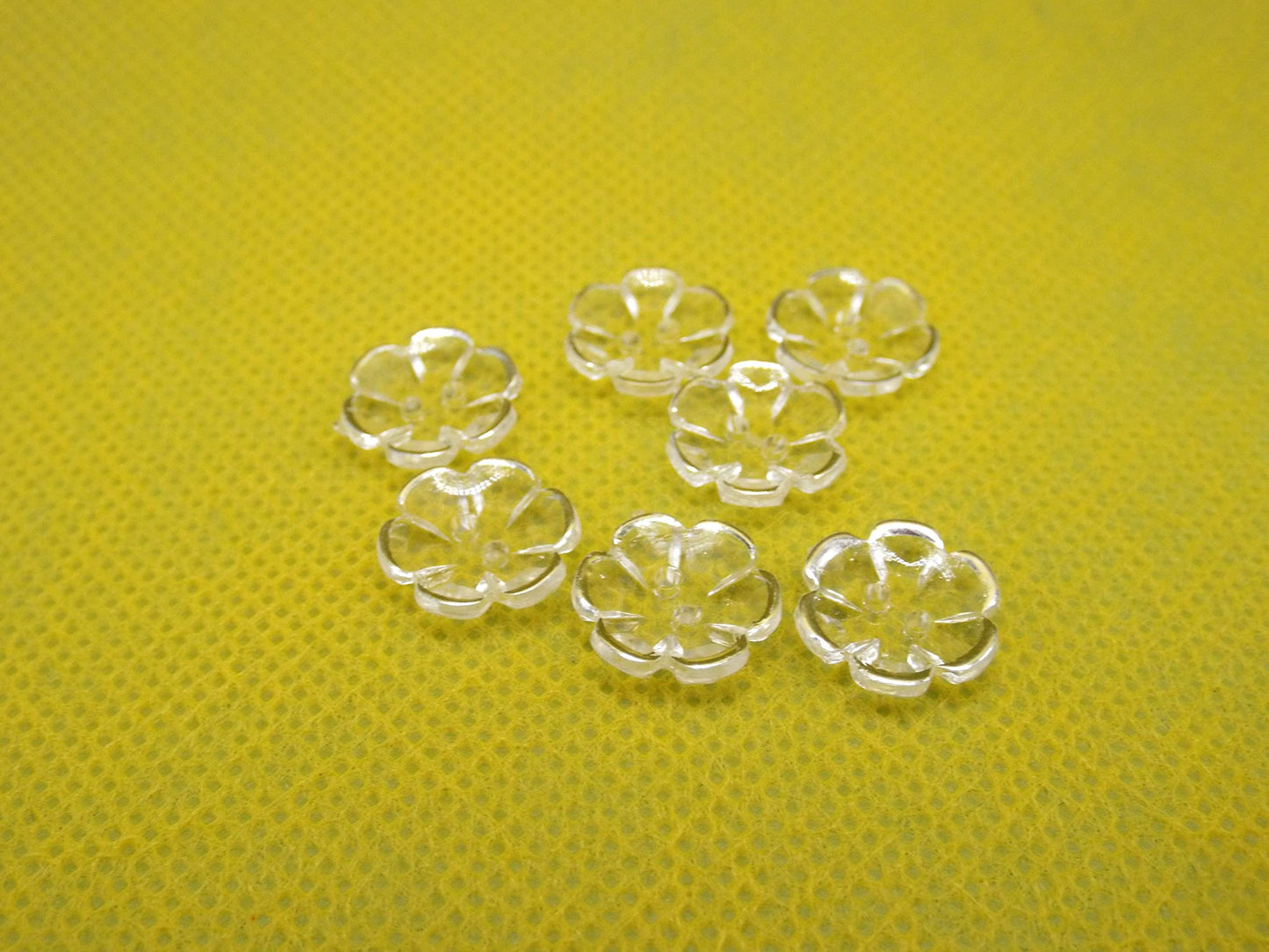 KnitForLess 13mm Buttons Clear Transparent Rose Flower Baby Cute Cardigans Knitting Crafts 20
