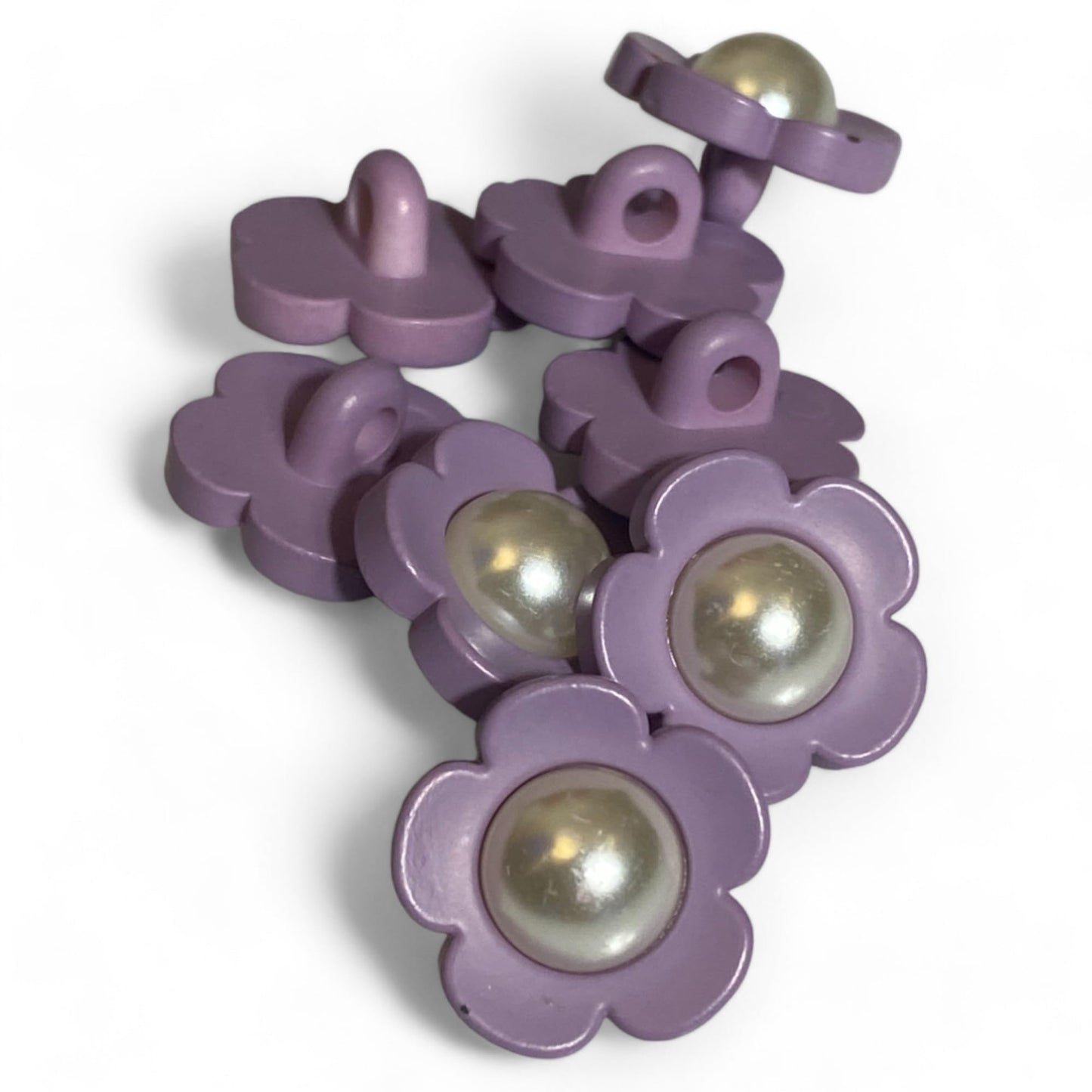 KnitForLess Plastic Flower Buttons 15mm Pack of 10 3 Colours Cardigans Sewing Knitting
