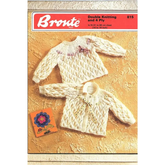 Knitted baby sweaters.