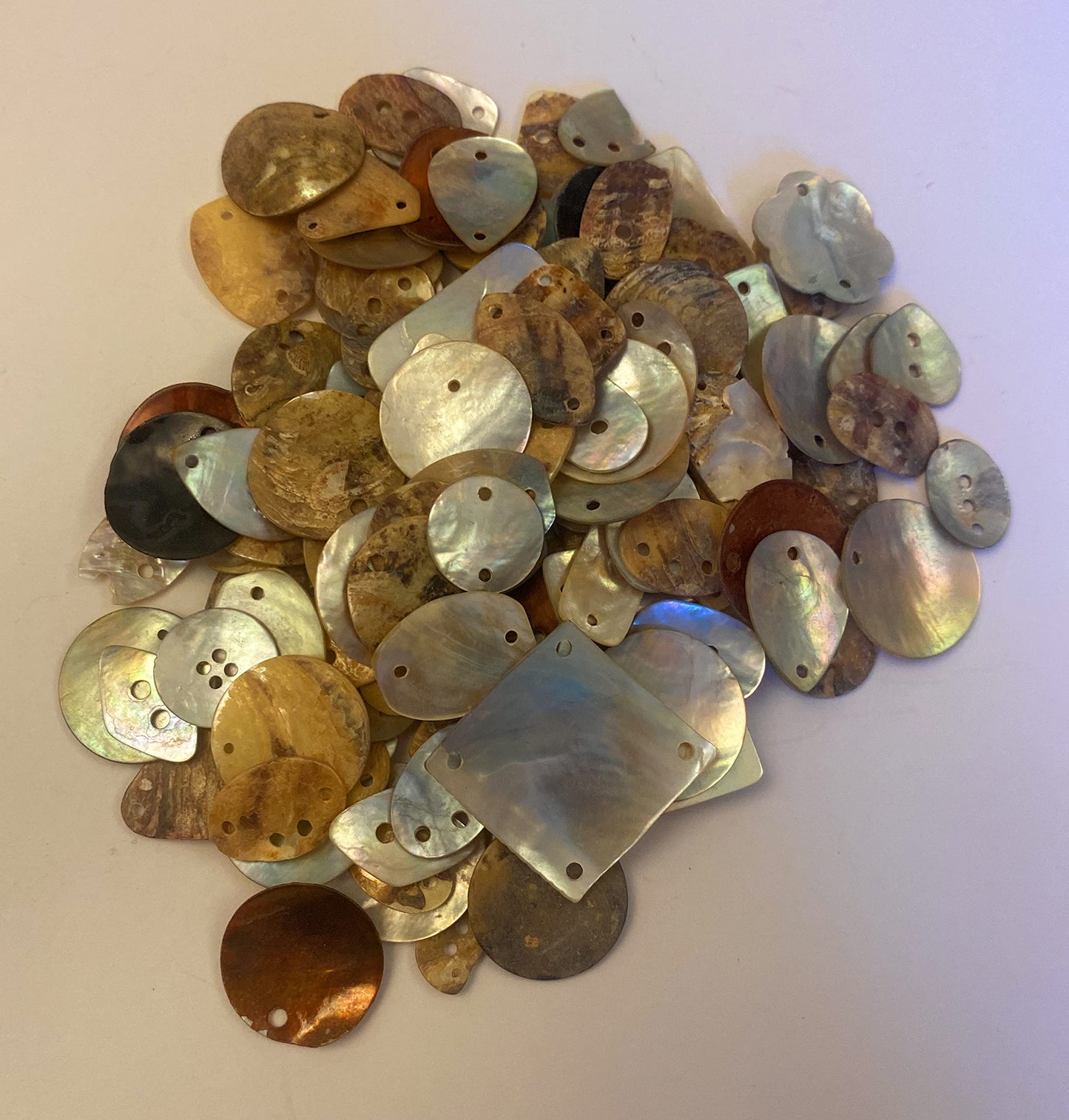 KnitForLess Natural Shell Mother of Pearl Buttons 1 Hole to 4 Many Sizes Sewing Jewelry Making Knitting Scrapbooking