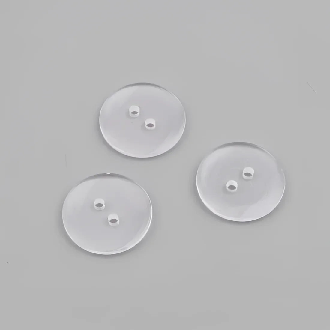 KnitForLess 20mm Buttons Clear Transparent Sewing Bedding Knitting 2 Holes Pack of 10