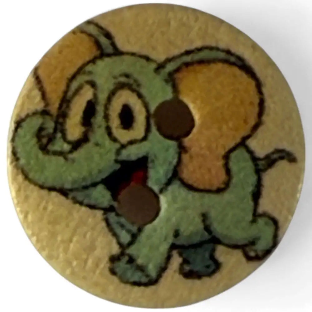 Disney Dumbo Wooden Sewing Buttons 15mm 2 Hole Pack of 10