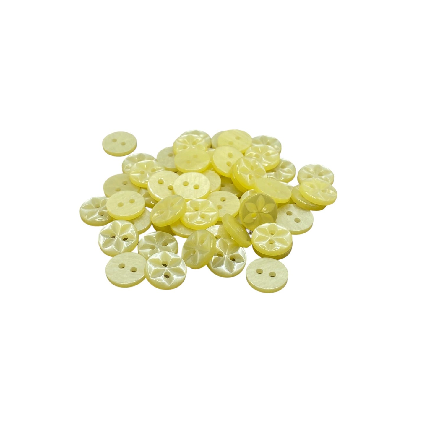 KnitForLess Star Flower Buttons 3 Sizes Pack of 10 Great for Handmade Knitting Baby Cardigan 03 Yellow / 16.5mm