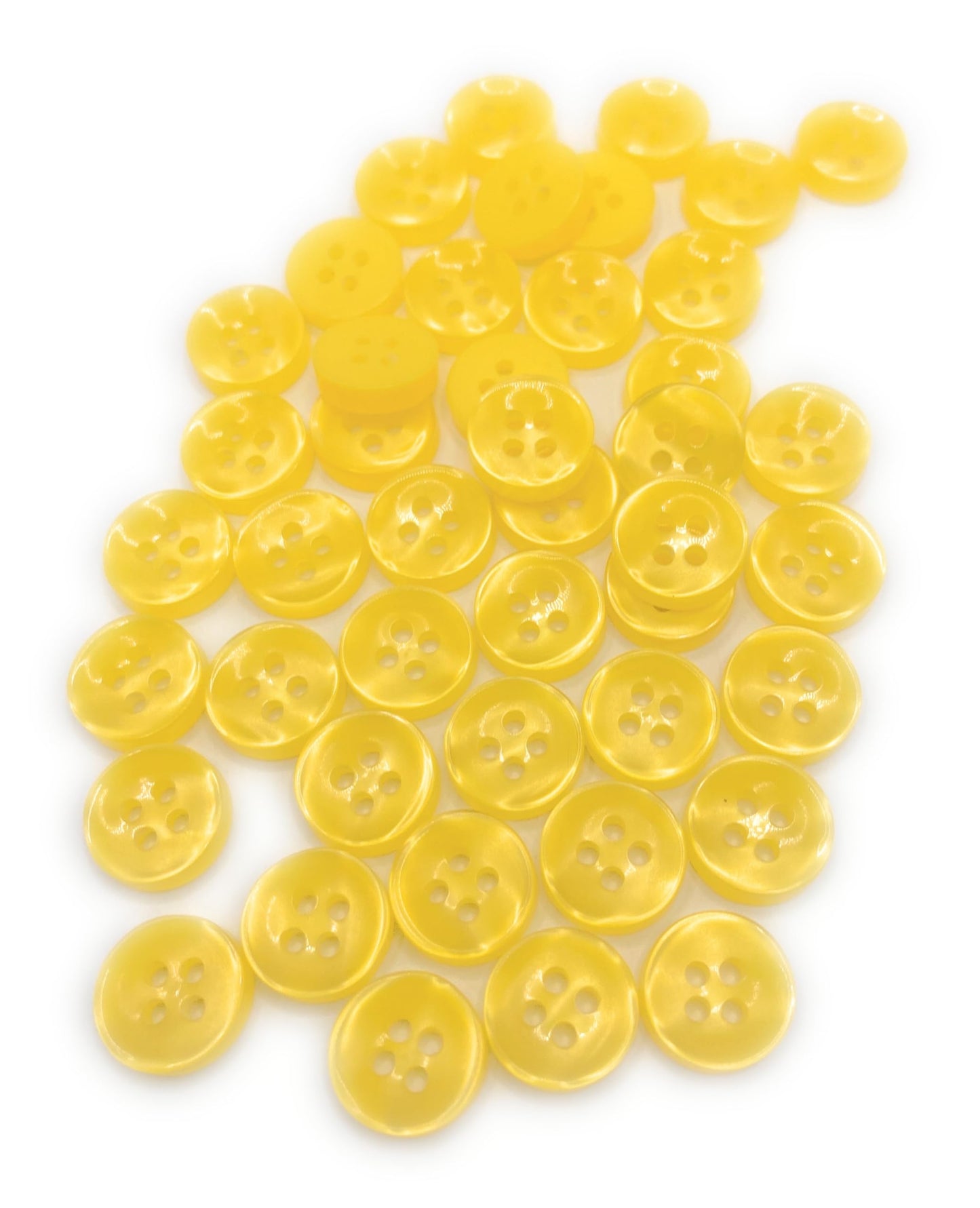 KnitForLess Yellow 11mm Buttons 4 Hole Baby Cardigans Shirt Knitting Sewing Plastic