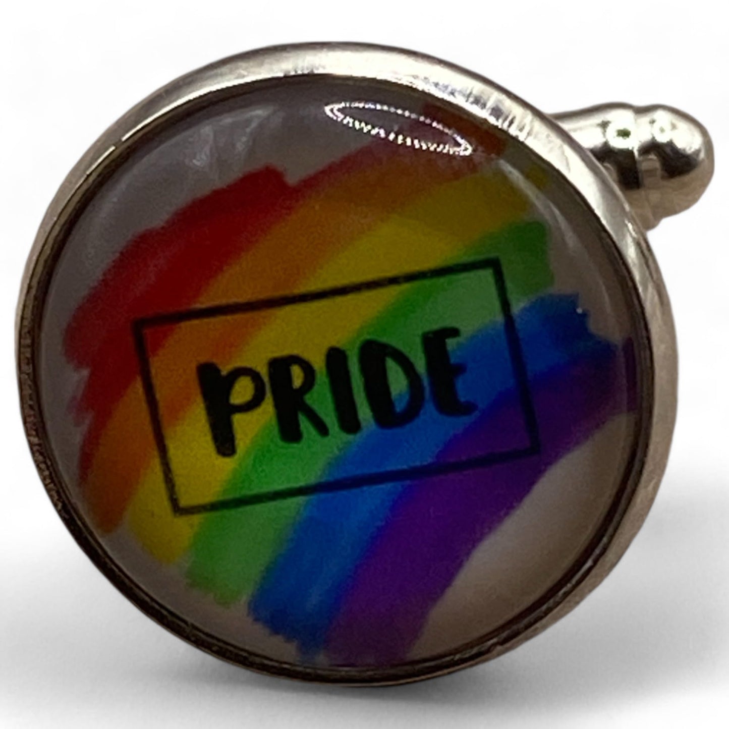 James Turley Jewellery LGBTQ + Pride Sleeve Cufflinks 1 Pair Stainless Steel Wedding Gift