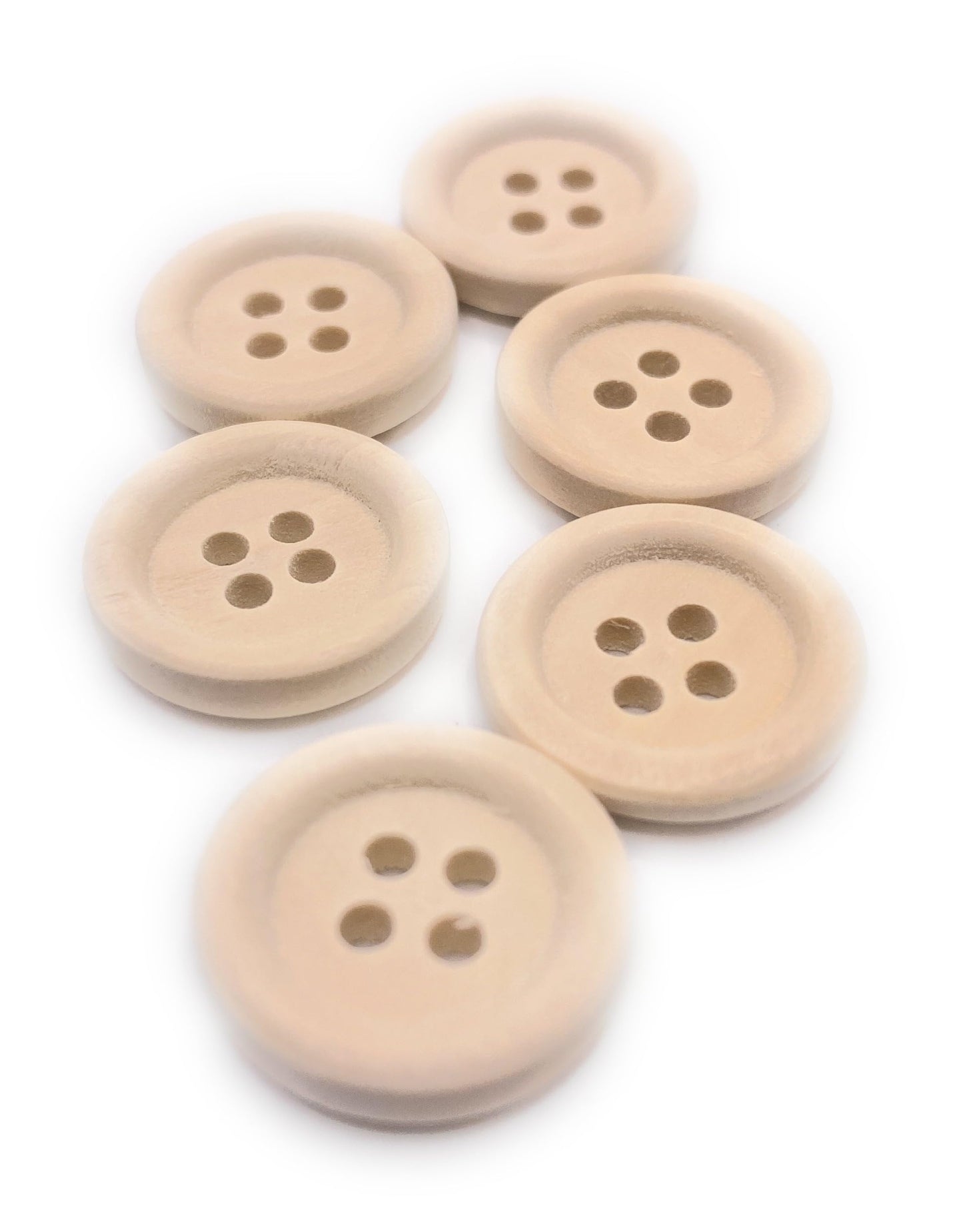 KnitForLess 18mm Natural Wooden Buttons 4 Hole Sewing Knitting Crafts Scarpbooking (20)