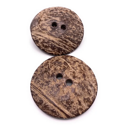 Two-hole coconut buttons.