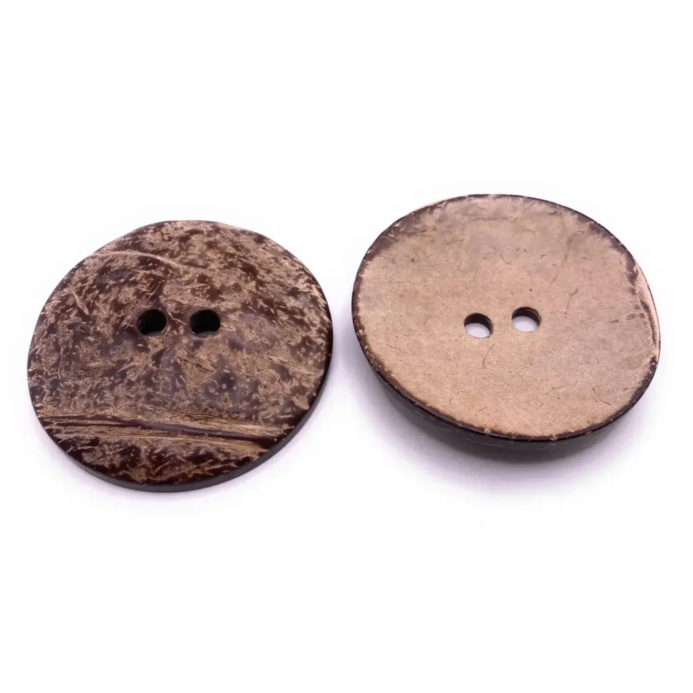 Two-hole coconut buttons.