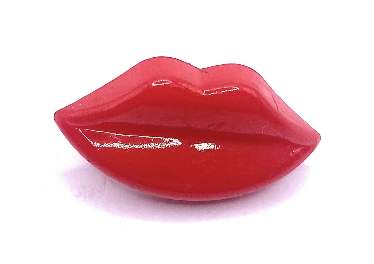 KnitForLess 13mmx25mm Red Lip Shape Shank Acrylic Buttons Embellishments Scrapbooking Crafts Arts 20