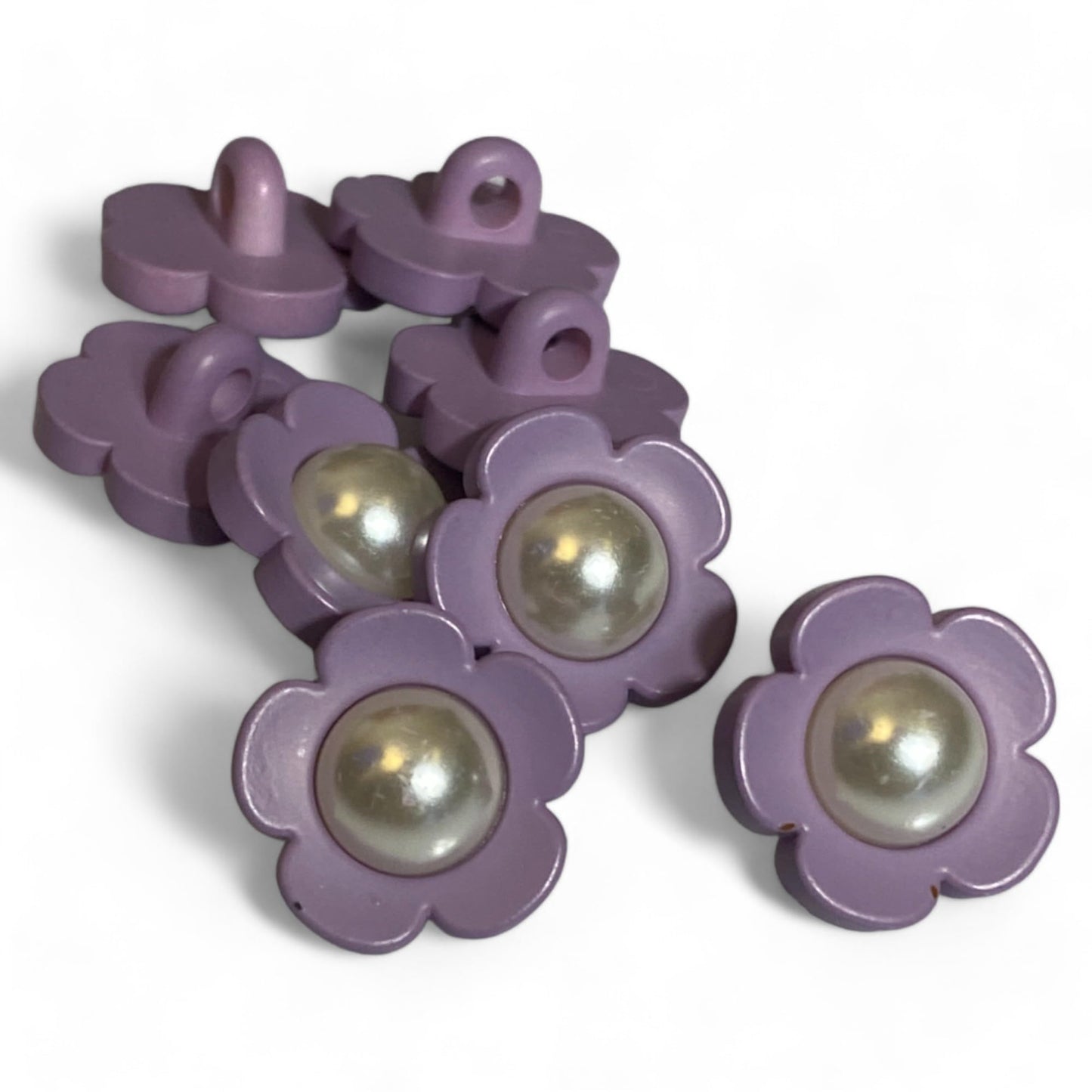 KnitForLess Plastic Flower Buttons 15mm Pack of 10 3 Colours Cardigans Sewing Knitting