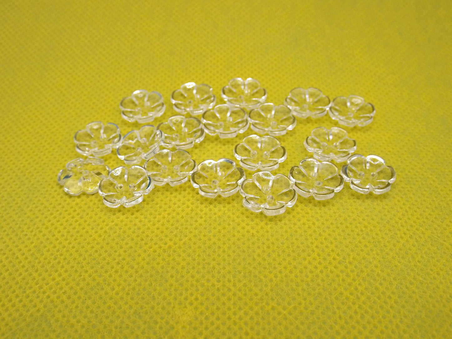 KnitForLess 13mm Buttons Clear Transparent Rose Flower Baby Cute Cardigans Knitting Crafts