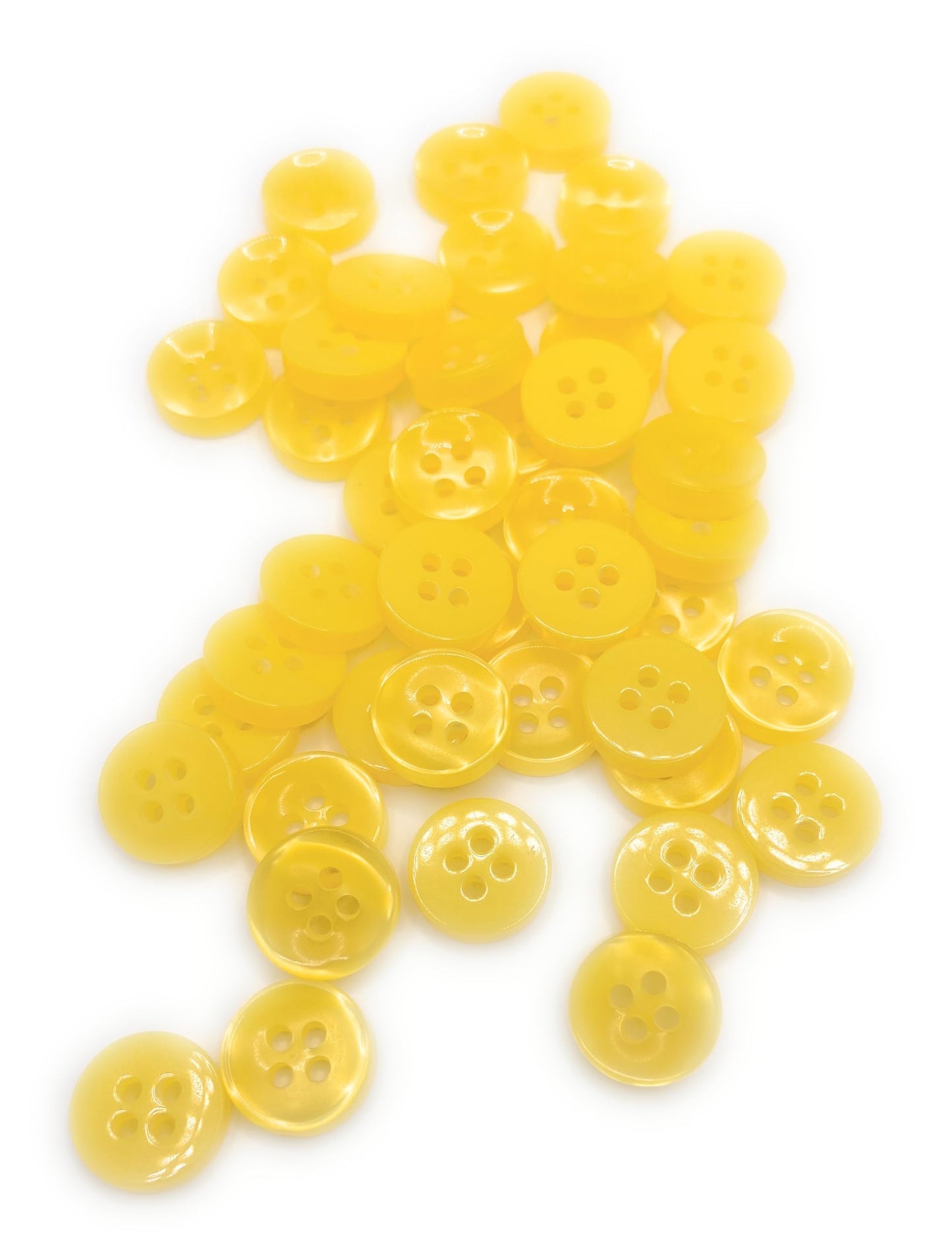 KnitForLess Yellow 11mm Buttons 4 Hole Baby Cardigans Shirt Knitting Sewing Plastic
