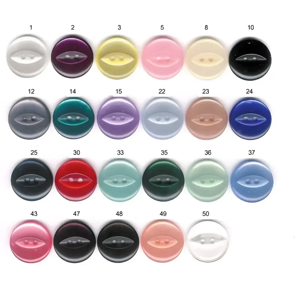 Collection of colorful two-hole buttons.