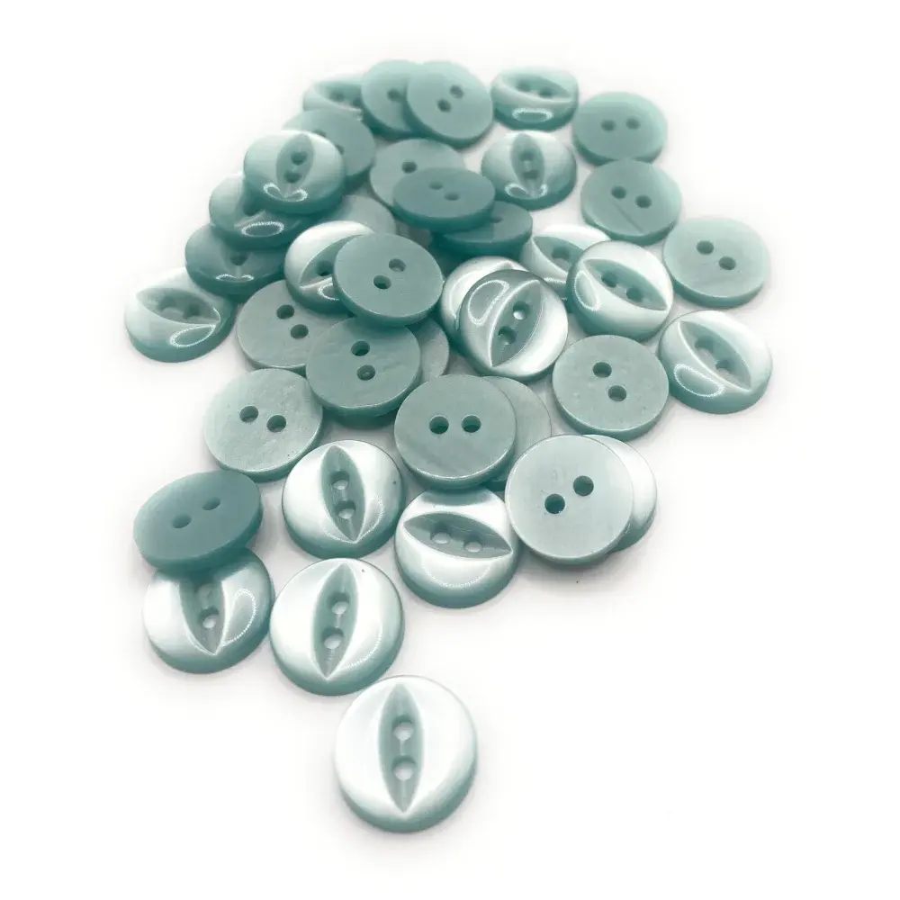 Pile of two-hole buttons.