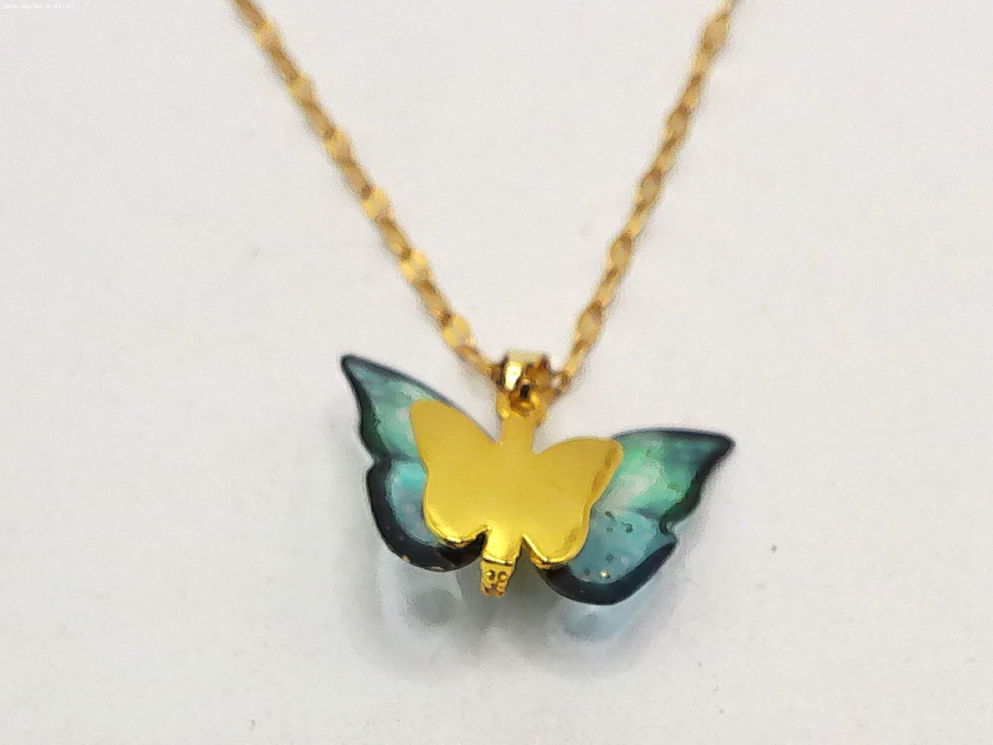 James Turley Jewellery Alloy Gold Butterfly Pendant Necklace Elegant Locket with Stunning Design for Women and Girls