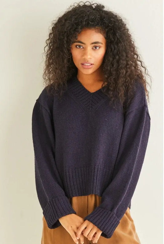 Vintage V Neck Sweater Knitting Pattern: Sirdar Country Classic (PDF Download) KnitForLess