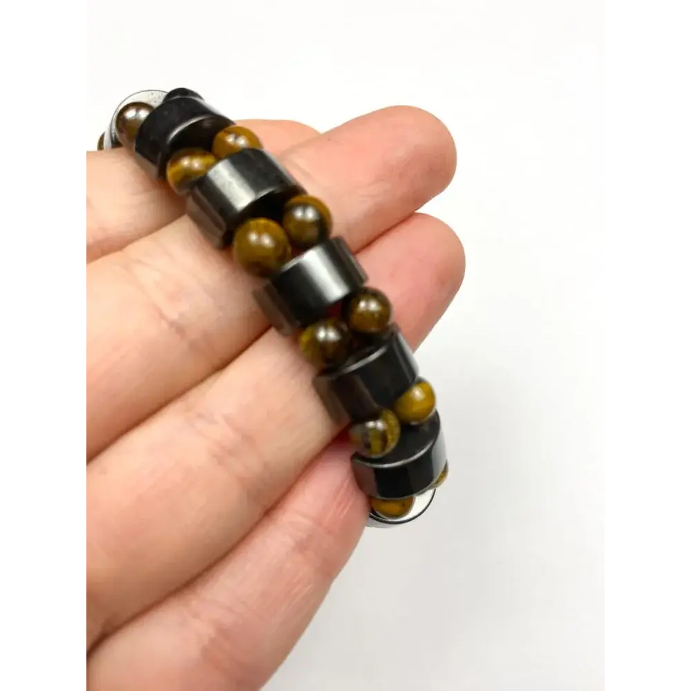 Tiger’s eye and magnetic hematite bracelet.