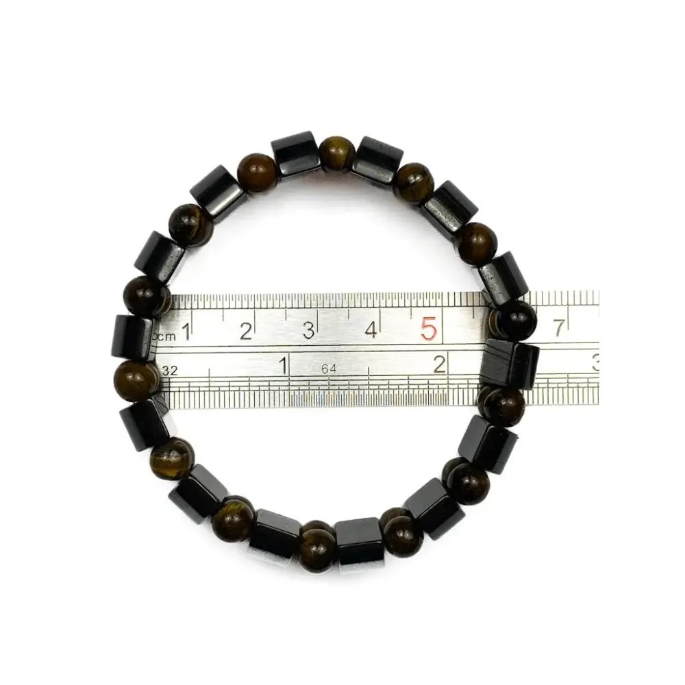 Beaded bracelet with ruler.