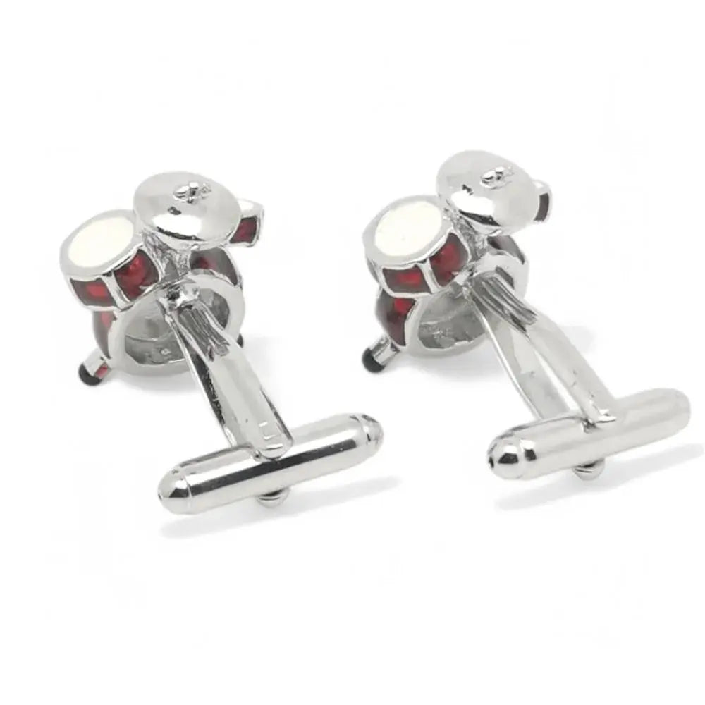 Drum set cufflinks.